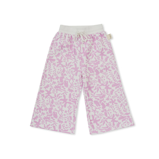 Lavender Fleece Wide Leg Cullottes