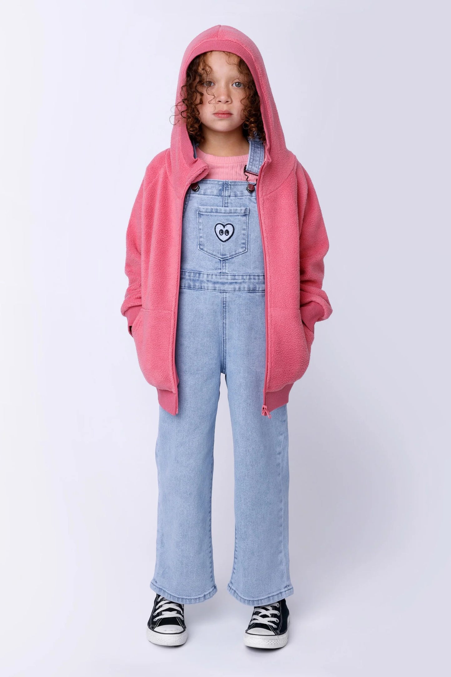 Happy Heart Denim Overalls - Lucky Last! (Size 2)