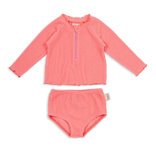 Neon Crinkle Swim Set UPF50+