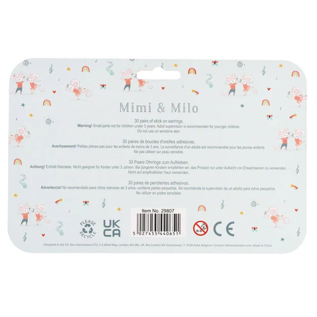 Stick on Earrings - Mimi and Milo