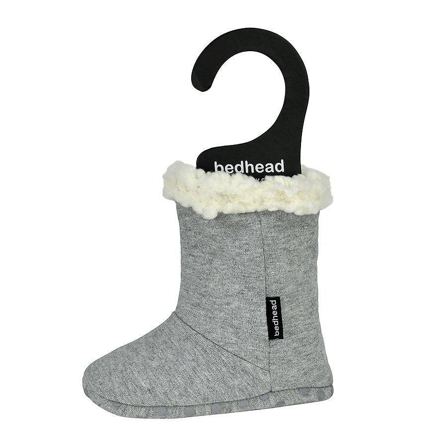 Fleecy Winter Booties - Grey Marle