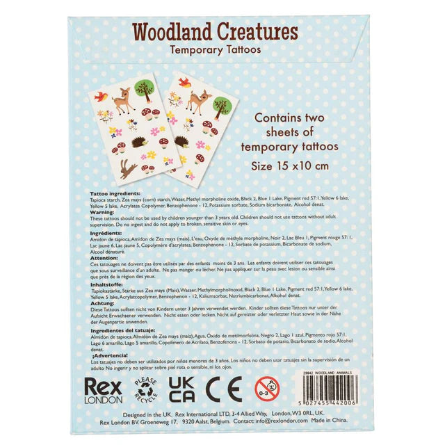 Temporary Tattoos - Woodland Creatures