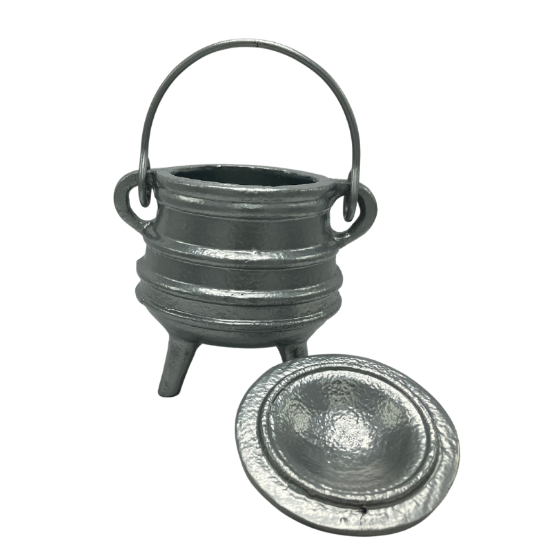 Silver Cauldron Plain With Lid