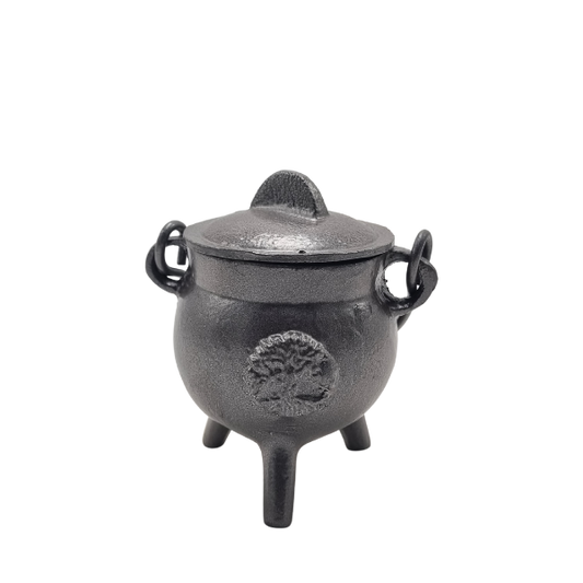 Silver Cauldron With Lid Tree Of Life - Small