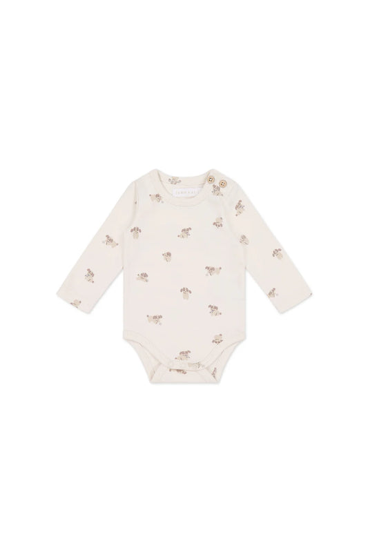 Organic Cotton Fernley Bodysuit - Sasha Puppy Tofu