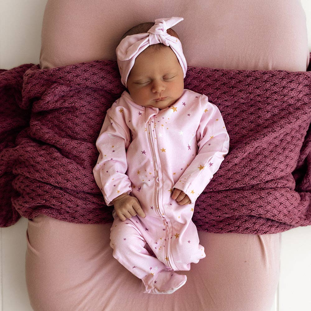 Twinkle Organic Snuggle Sleepsuit Zip Footie