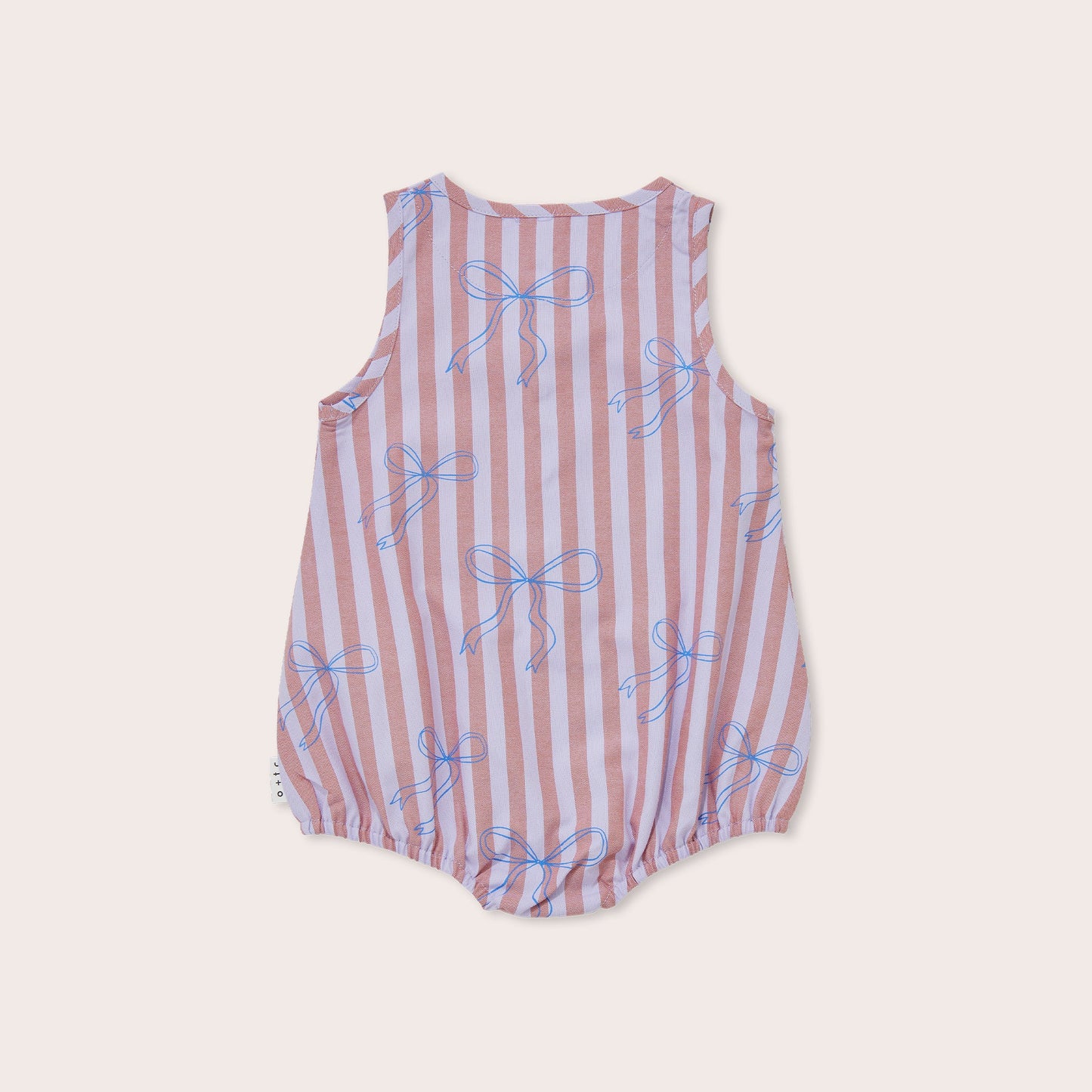 Blue Bows Bubble Romper