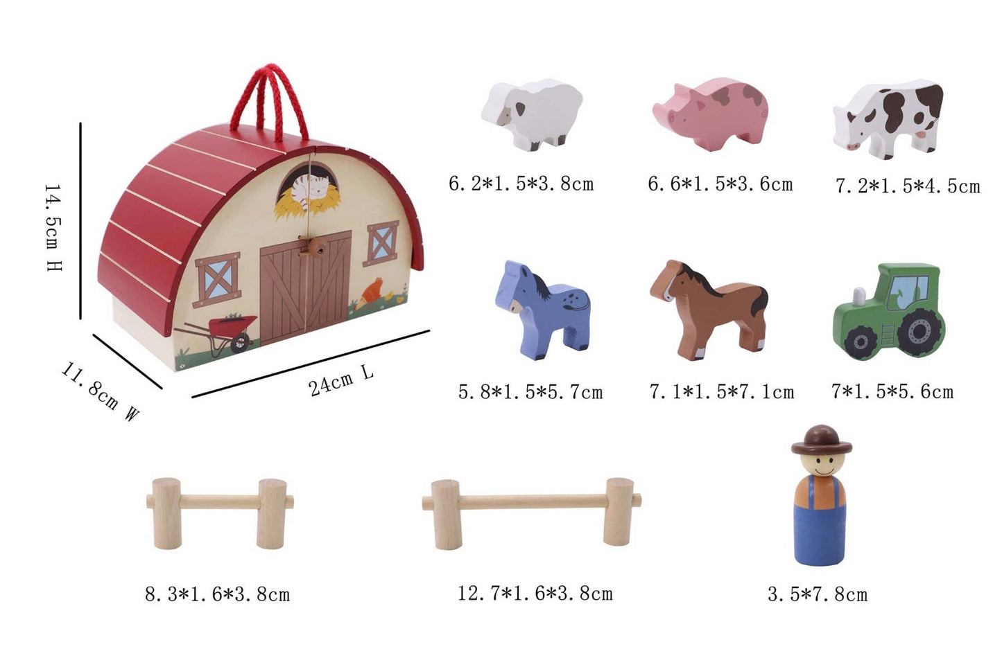 Wooden Farm Playset