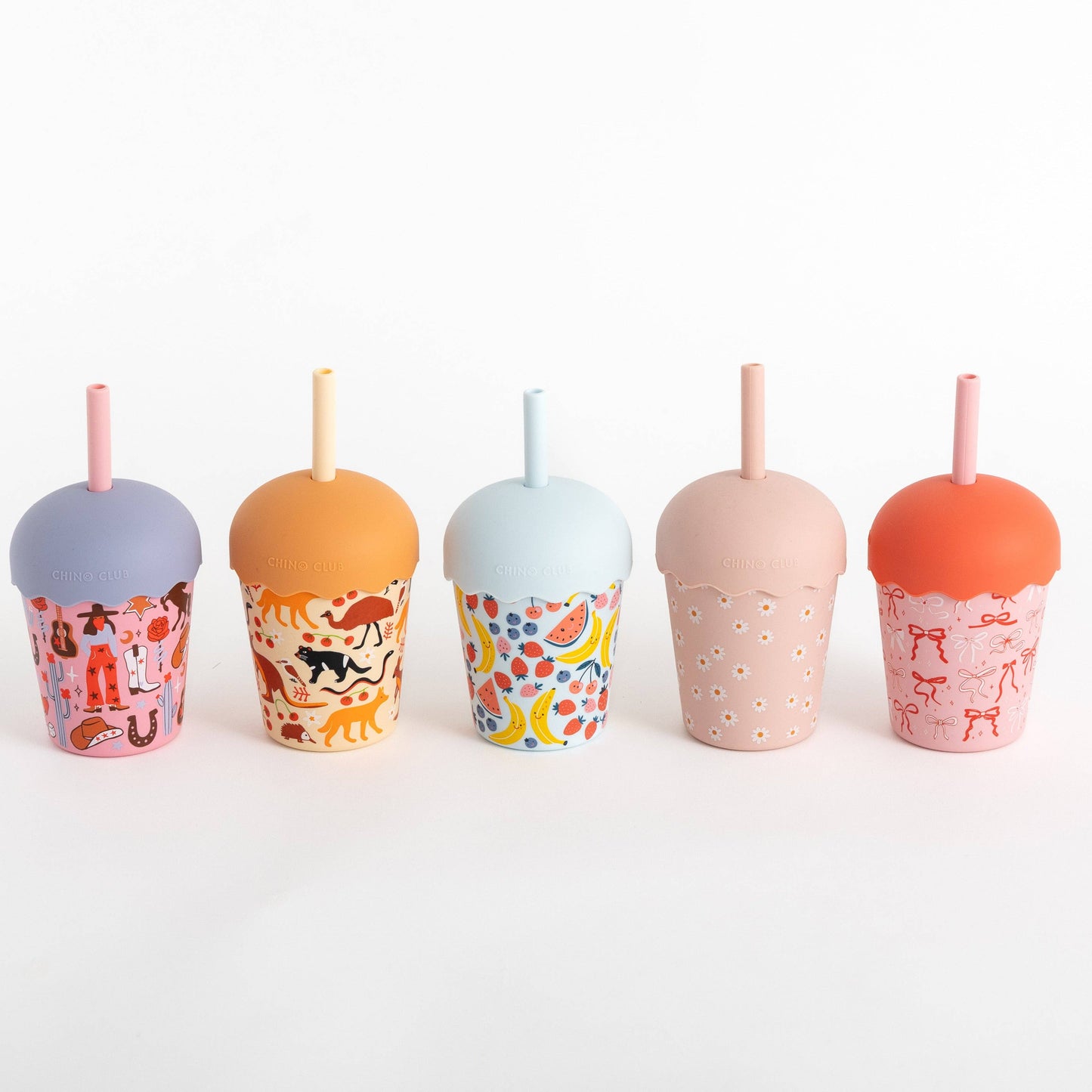 Fruits Blue Mini Smoothie Cup & Straw 200ml