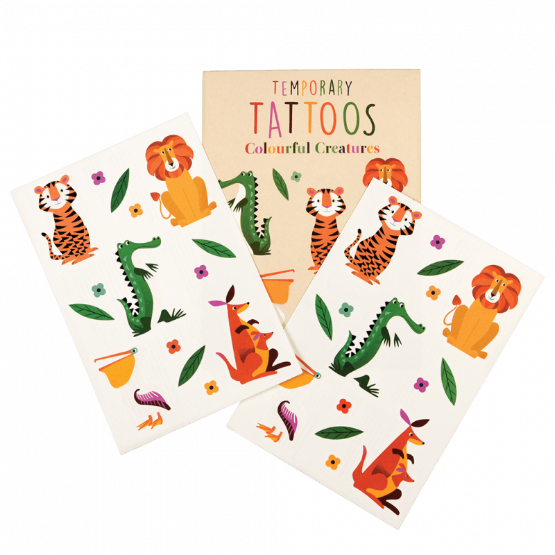 Colourful Creatures Temporary Tattoos