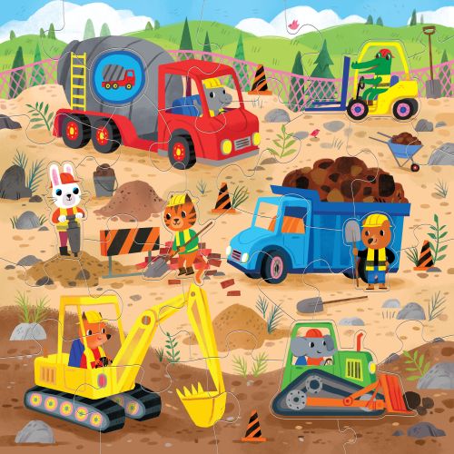 Construction Site Floor Puzzle 25 Piece