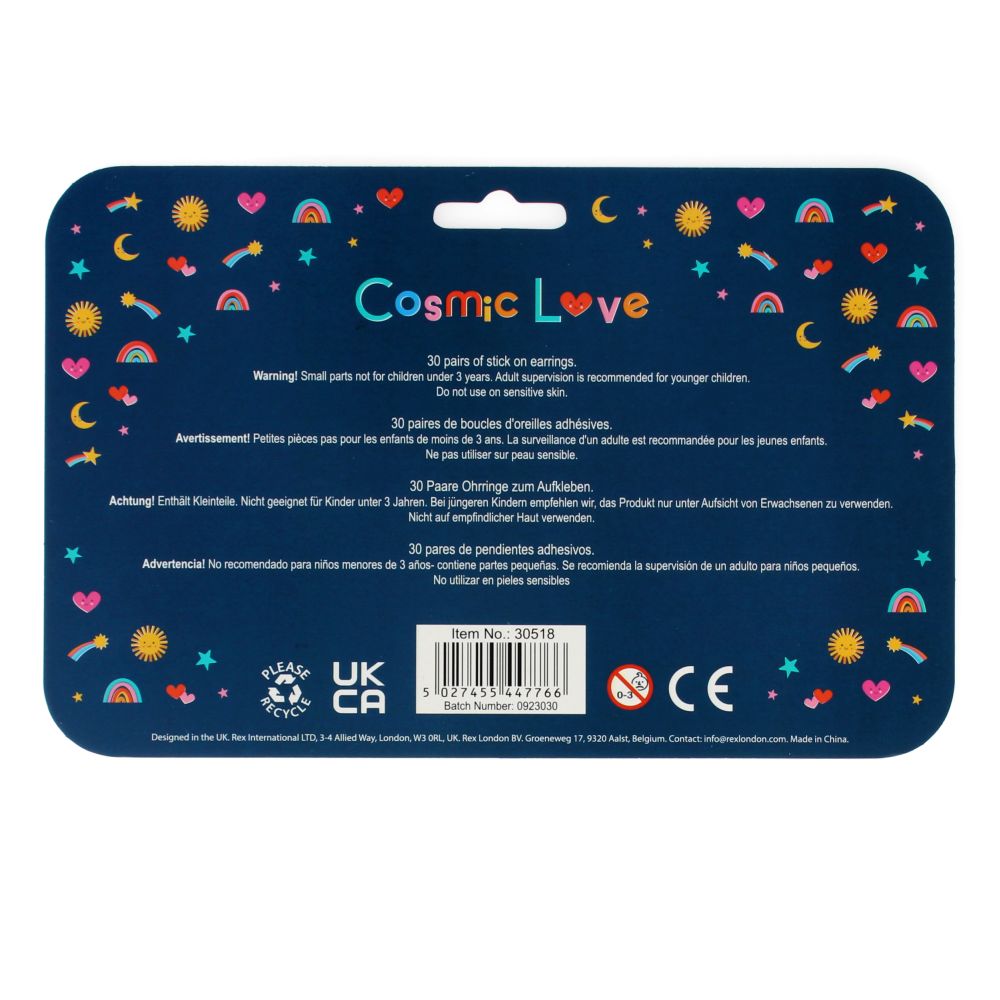 Cosmic Love Stick on Earrings