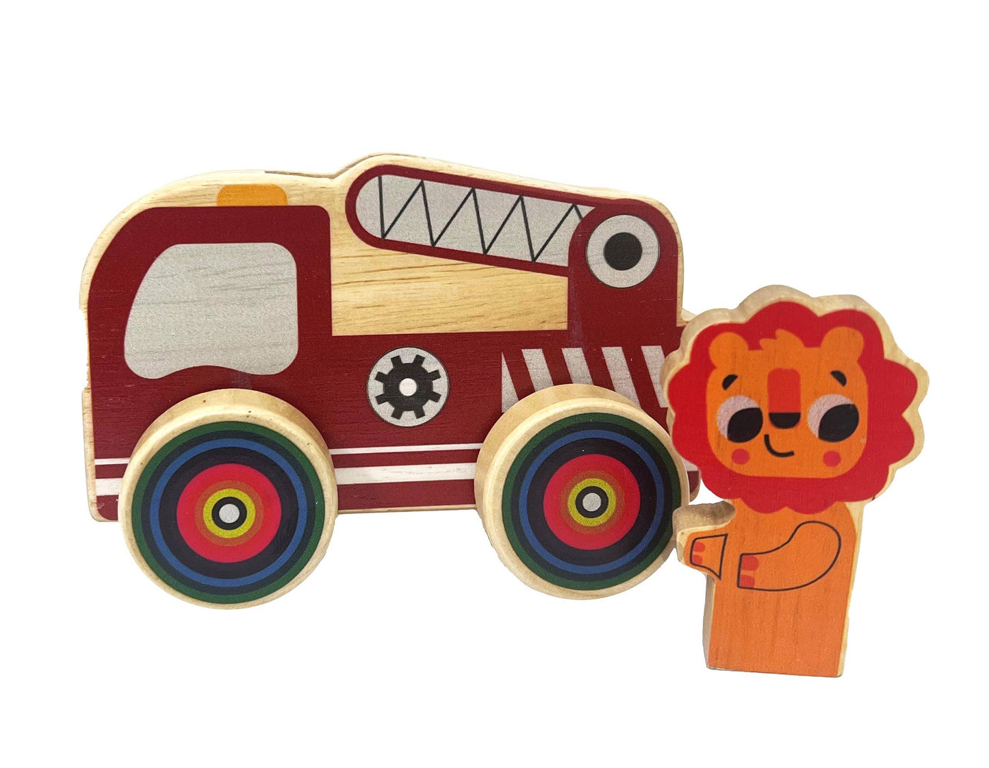 Wooden Mini Wheelie Emergency Vehicles with Animals