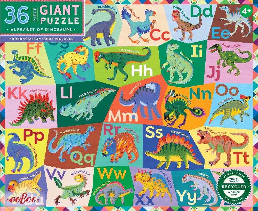 36 Pc Puzzle – Alphabet of Dinosaurs