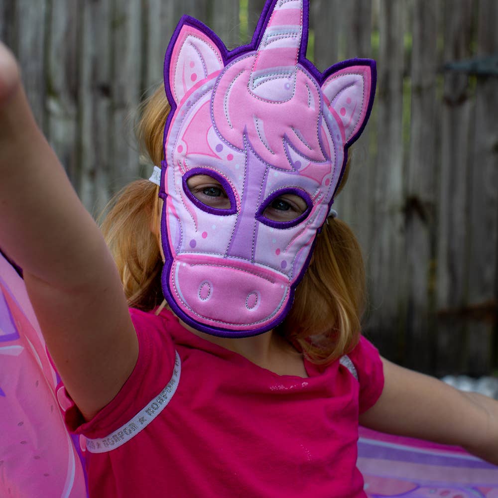 Pink Unicorn Wings + Mask