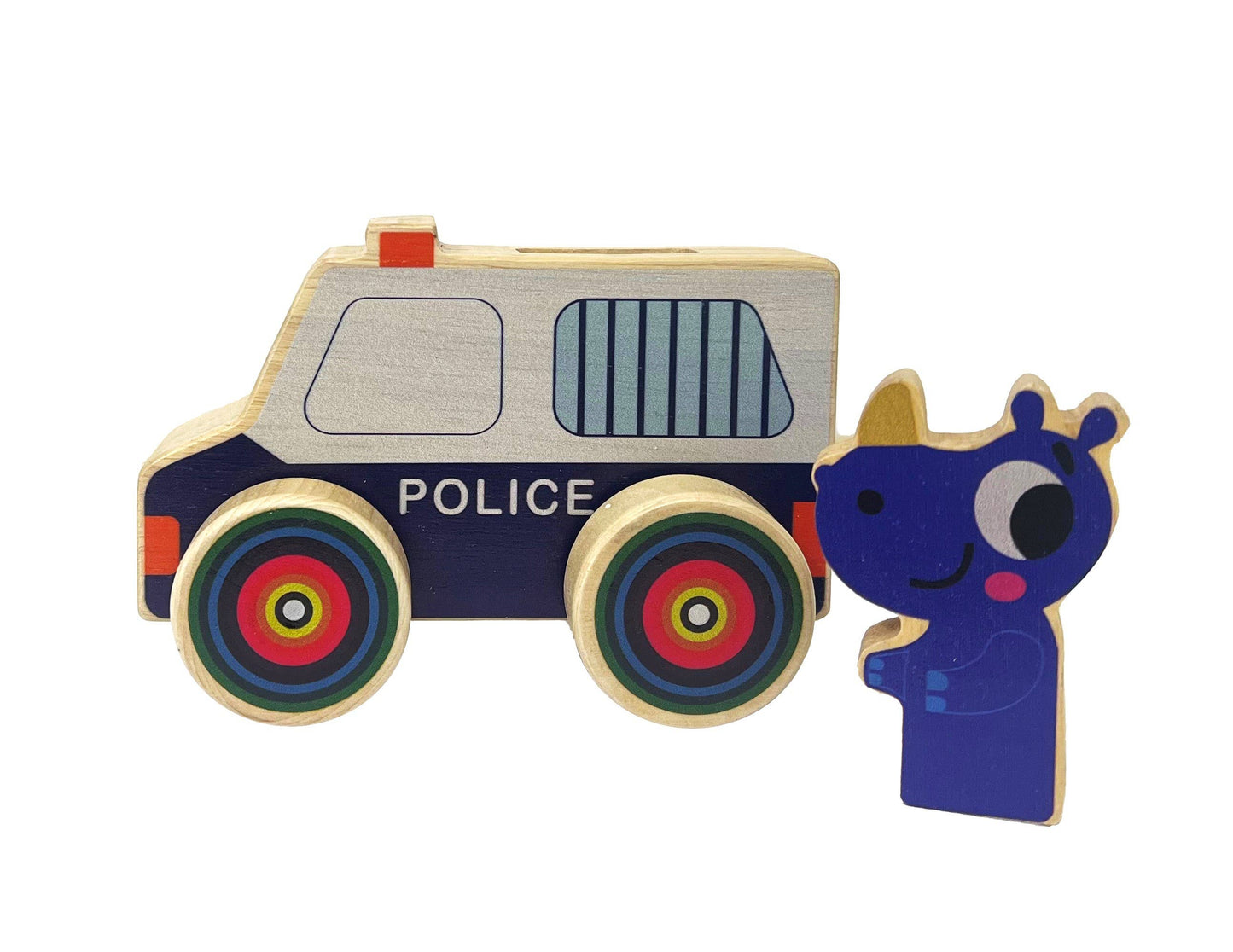 Wooden Mini Wheelie Emergency Vehicles with Animals