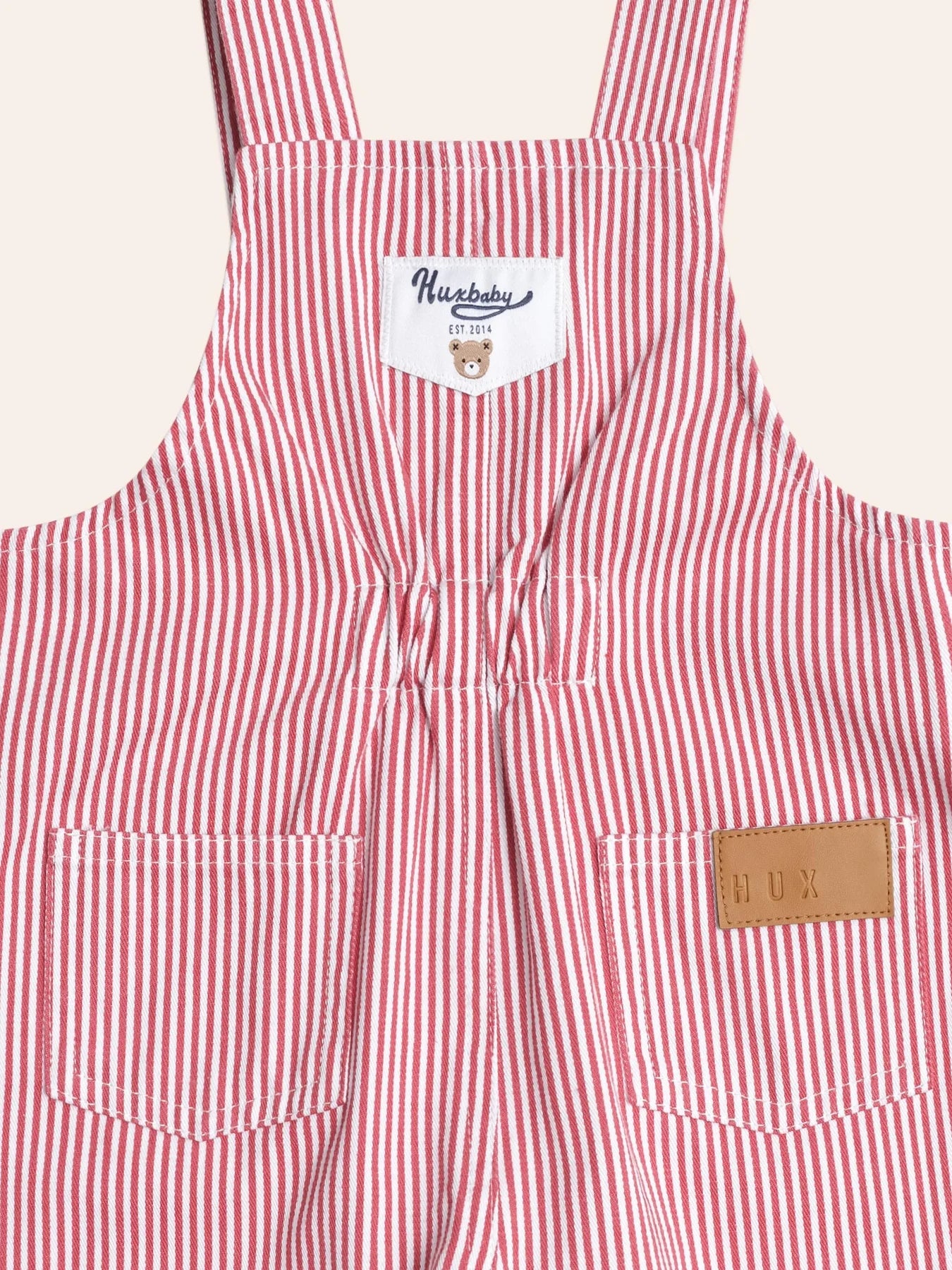 Chill Red Stripe Short Overalls