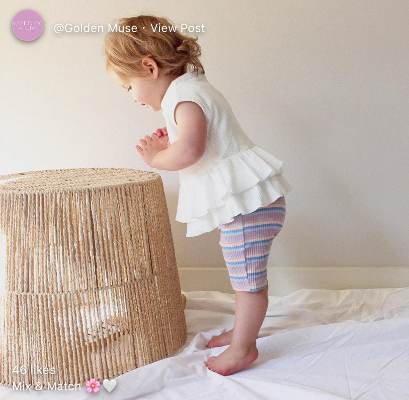 Wild Hearts Rib Top in Ivory