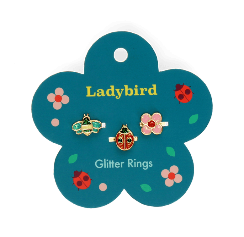 Ladybird Glitter Rings