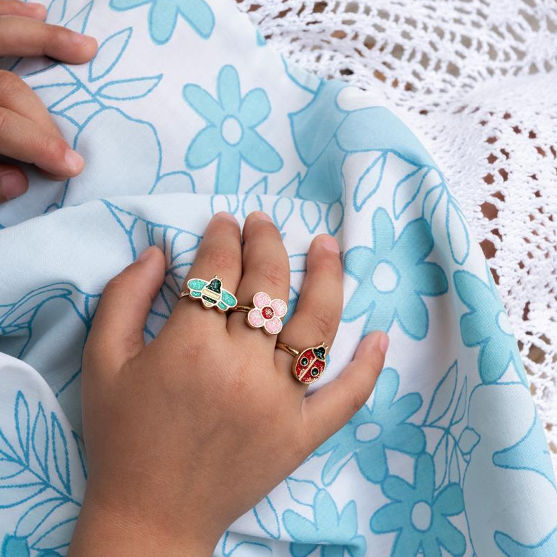 Ladybird Glitter Rings