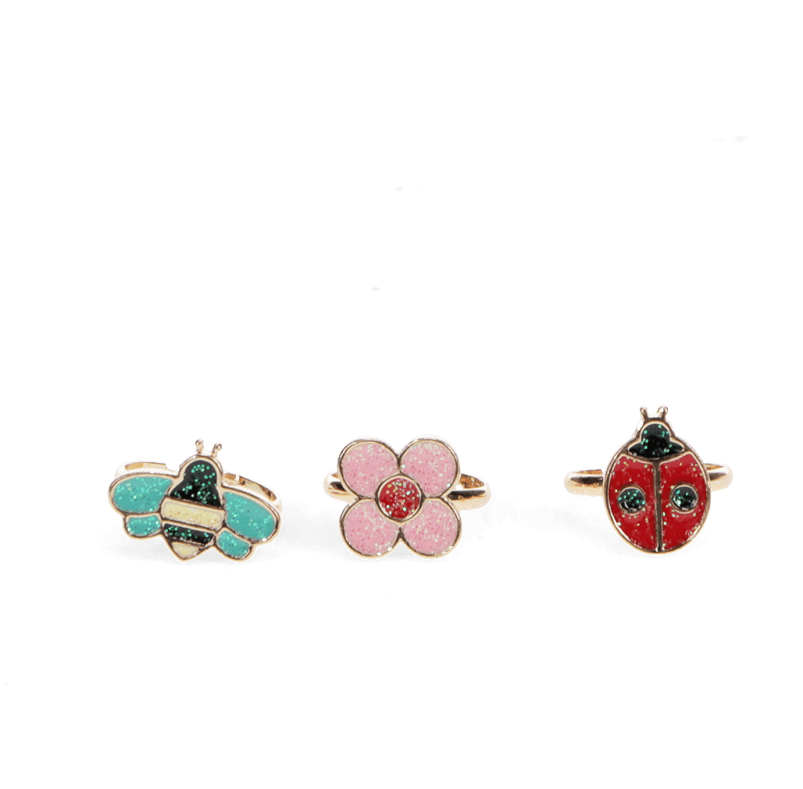 Ladybird Glitter Rings