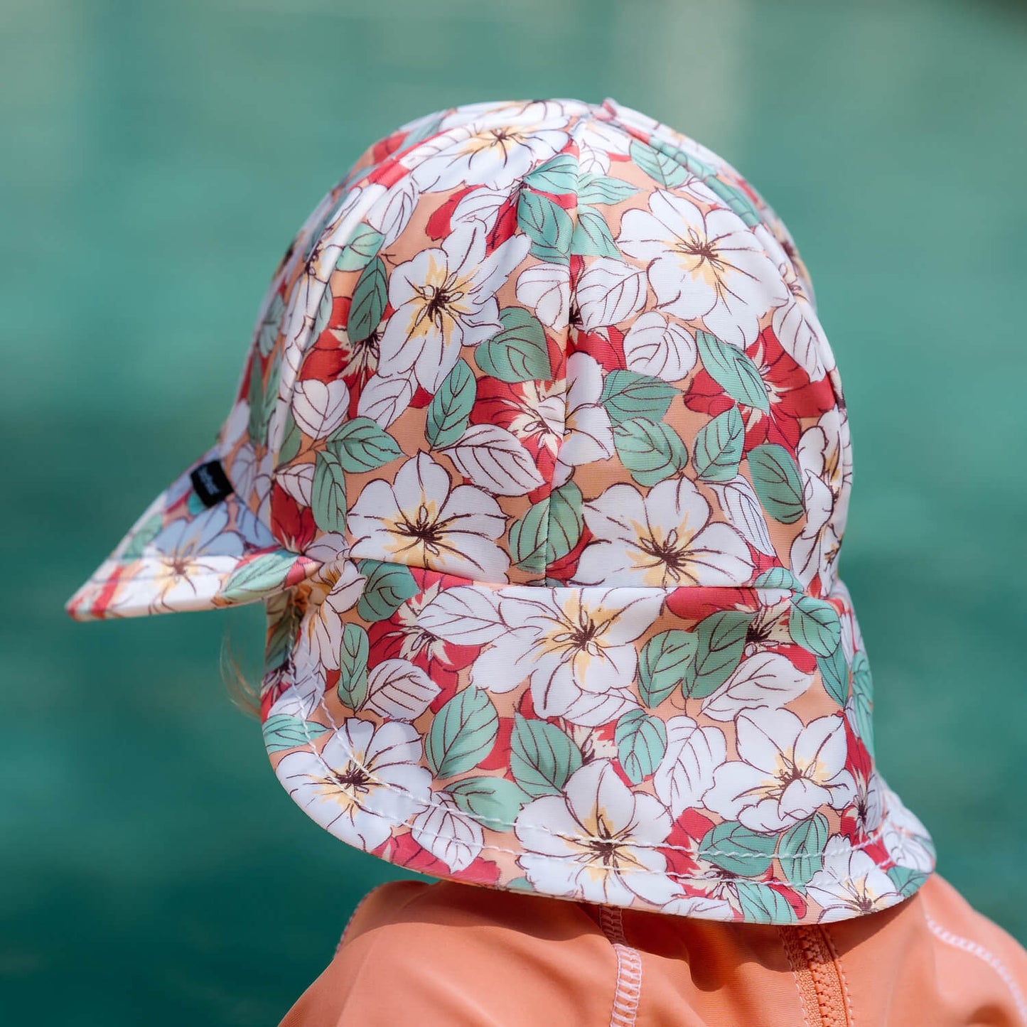 Beach Legionnaire Flap Hat - Hibiscus