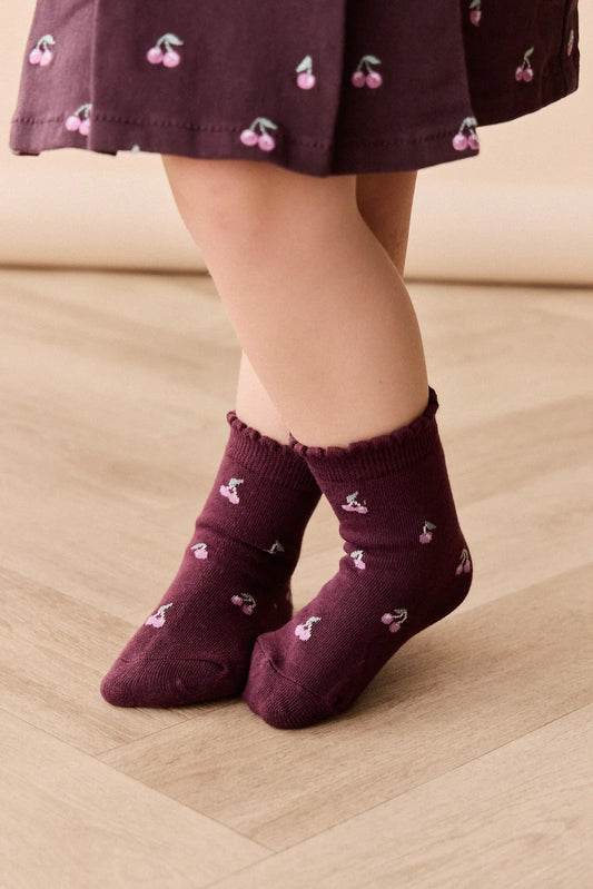 Mirabel Sock - Cherry Love Plum