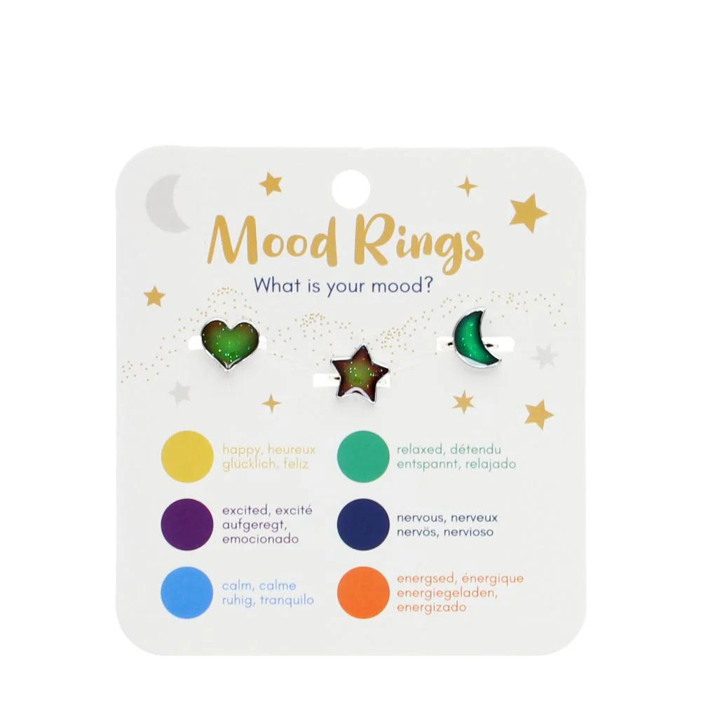 Glitter Mood Rings - 3 Piece Set