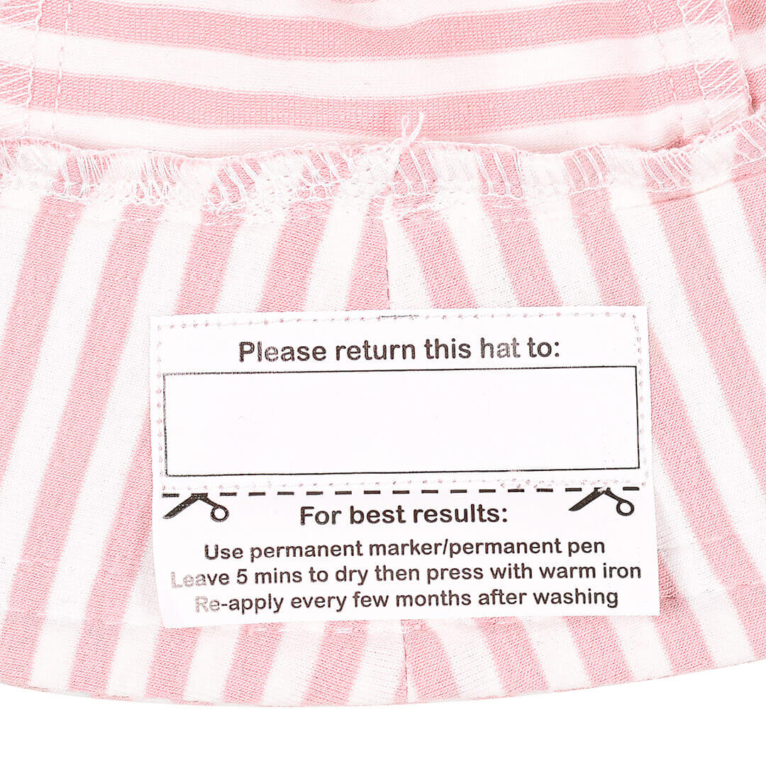 Legionnaire Flap Sun Hat - Pink Stripe
