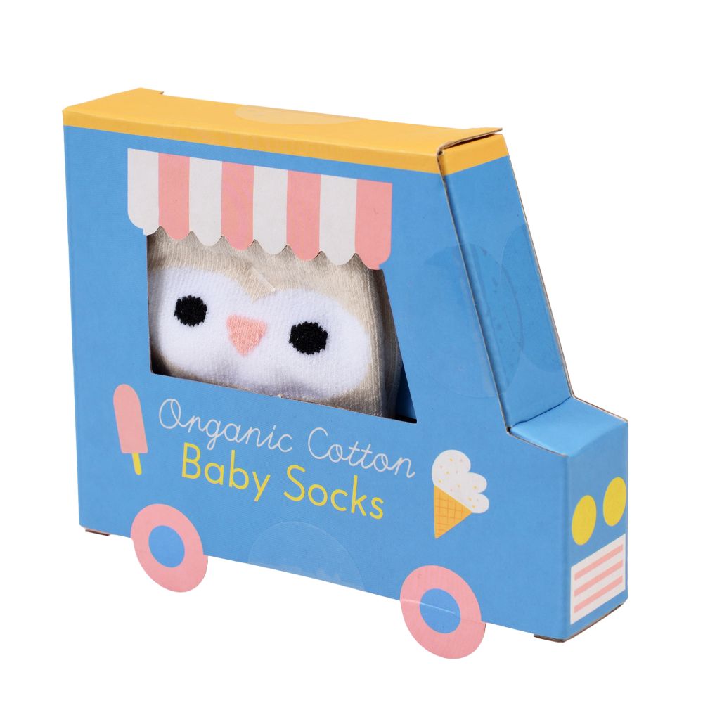 Pair of Baby Socks – Pink Owl