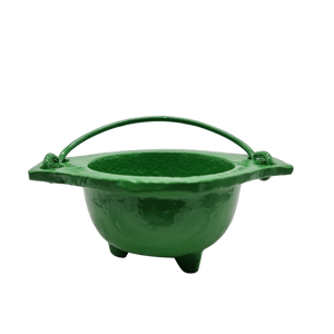 Green Cast Iron Cauldron