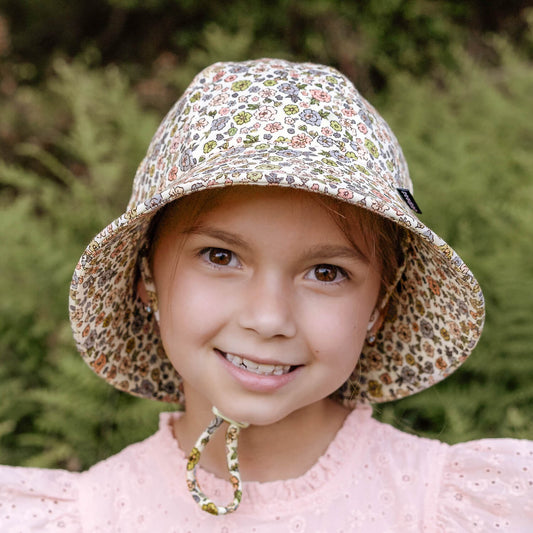 Ponytail Bucket Sun Hat - Floret