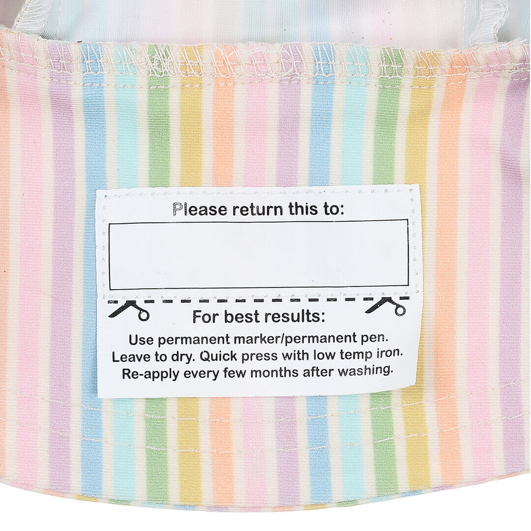 Kids Classic Swim Bucket Beach Hat - Rainbow Stripe