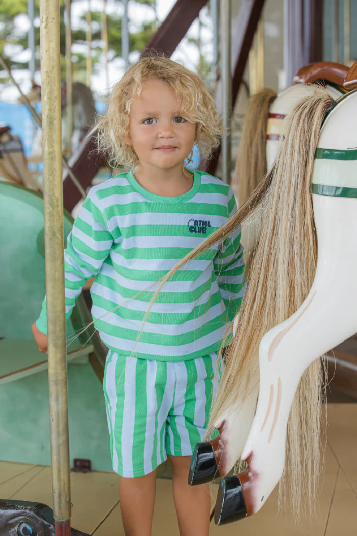 Baby Stripe Fleece Shorts