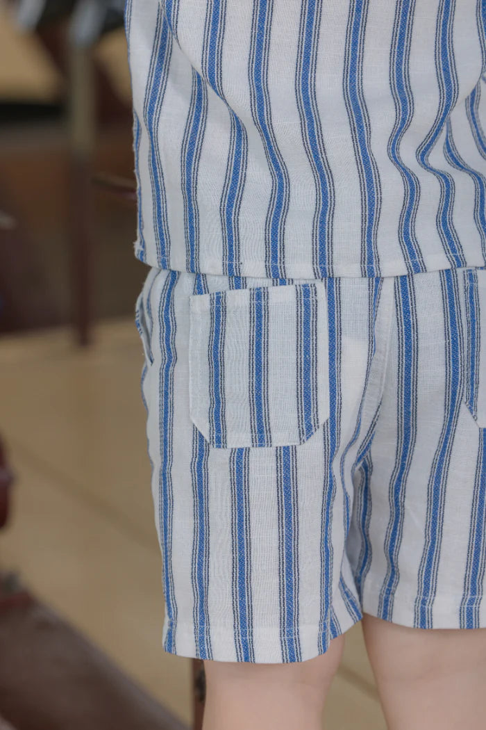 Stripe Linen Short