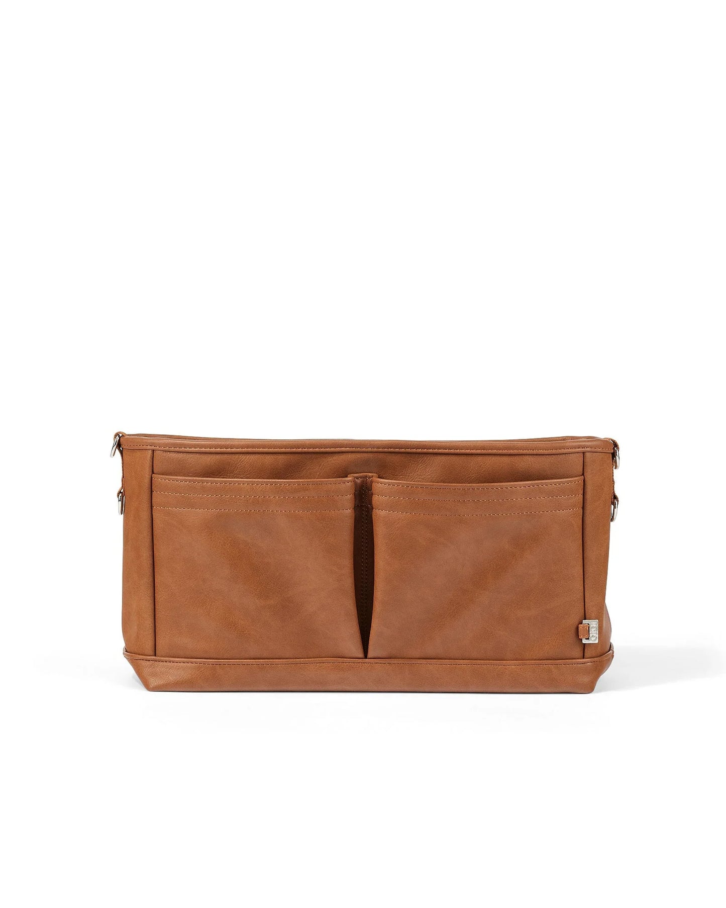 Faux Leather Stroller Organiser/Pram Caddy - Tan