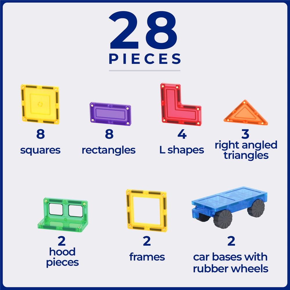 TileTek - 28 Piece Car Set