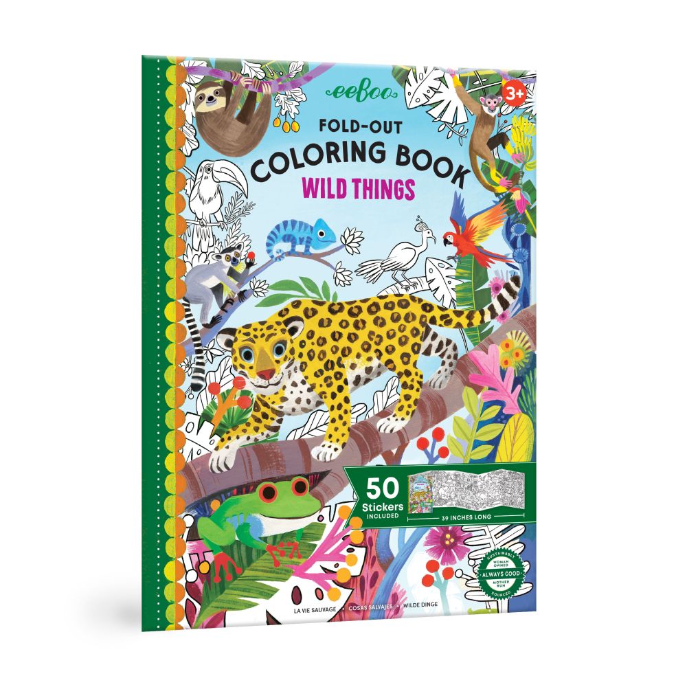 Fold Out Colouring Book – Wild Things