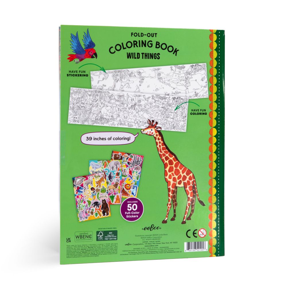 Fold Out Colouring Book – Wild Things