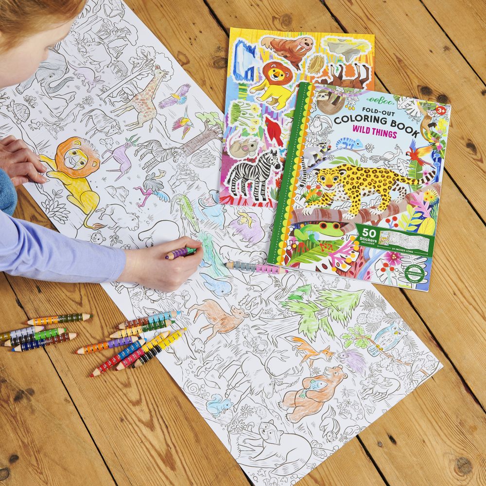 Fold Out Colouring Book – Wild Things