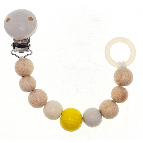 Pacifier Chain in Natural & Yellow