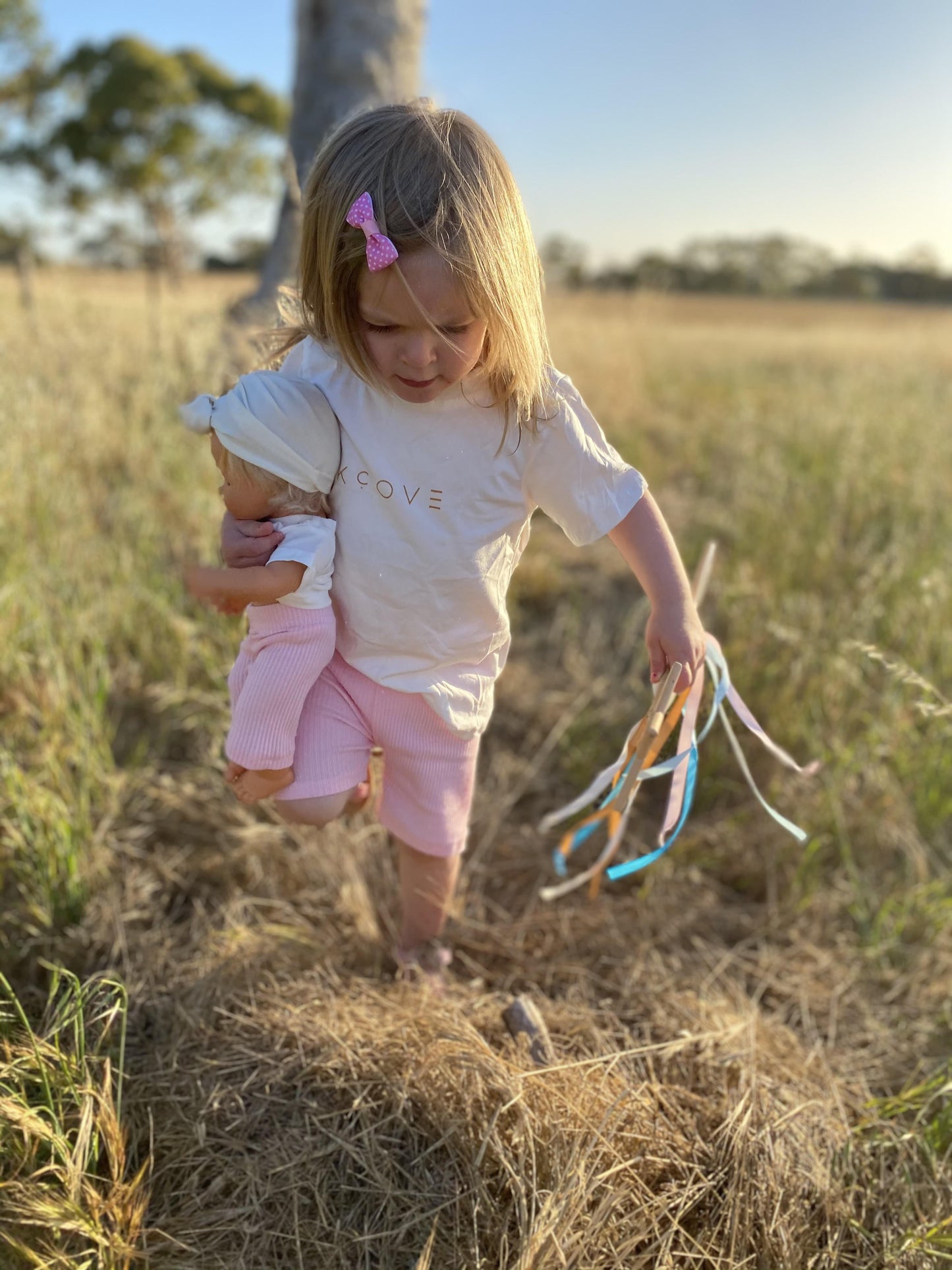 Ribbed Bike Shorts in Pink