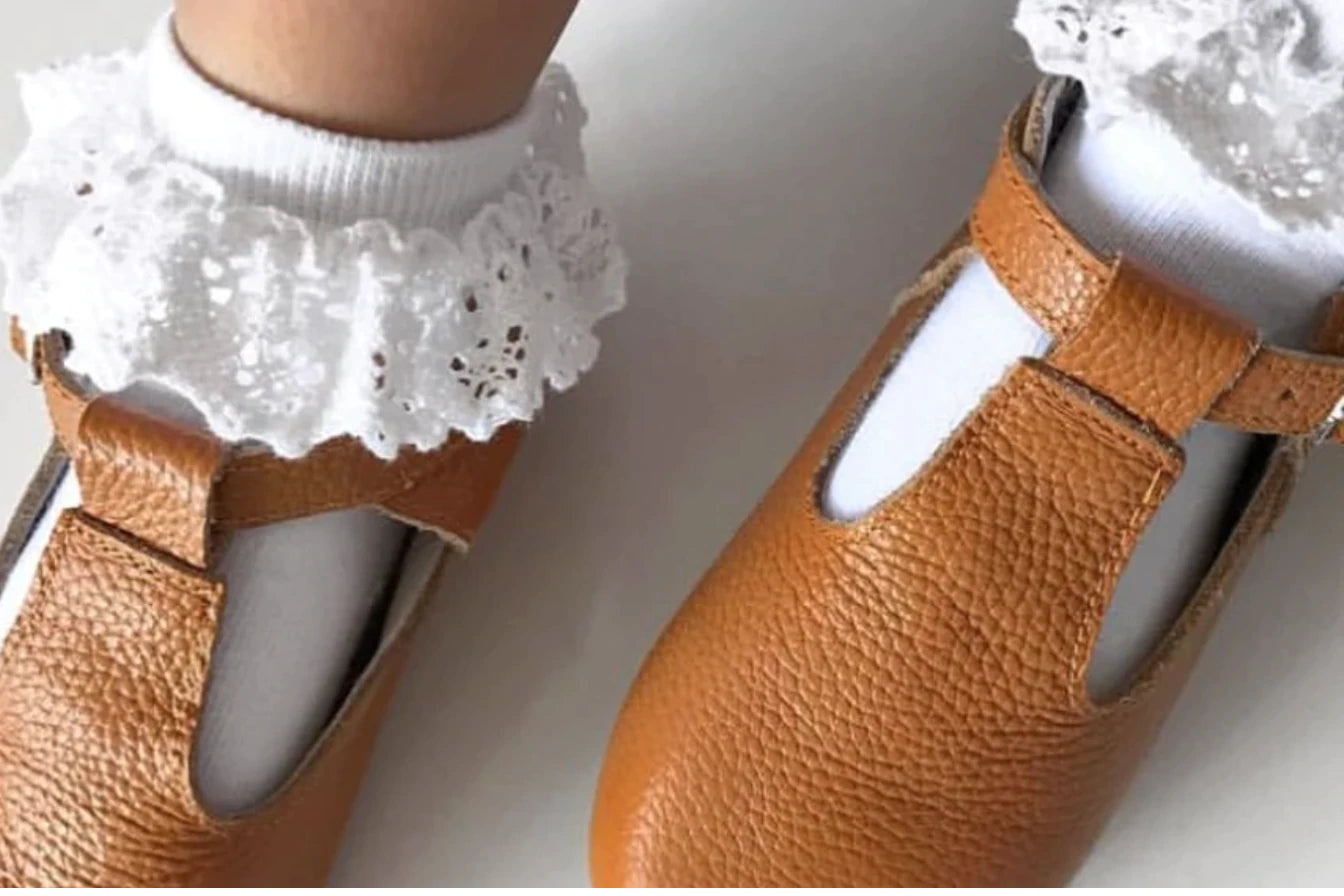 Pretty Cotton Socks in Pink and White