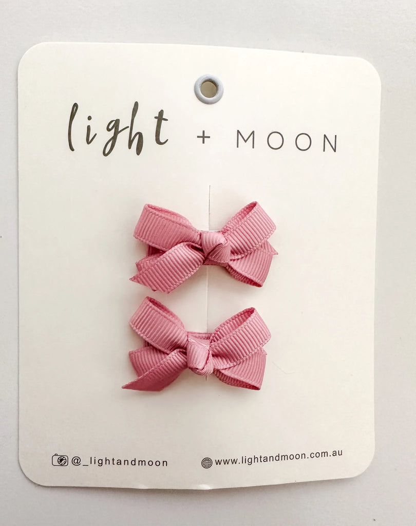 Rose Mini Grosgrain Snap Clips