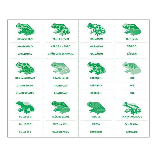 Tropical Frogs Shaped Memory Match Game