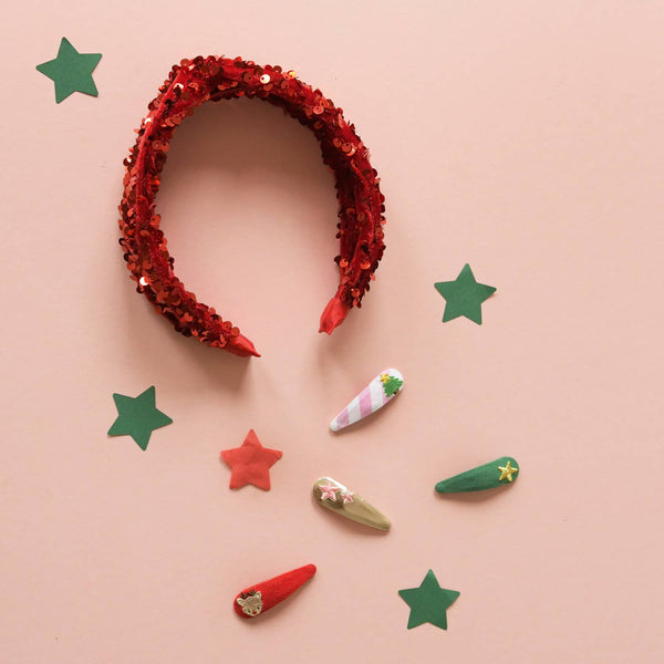 Jolly Xmas Embroidered Clip Set