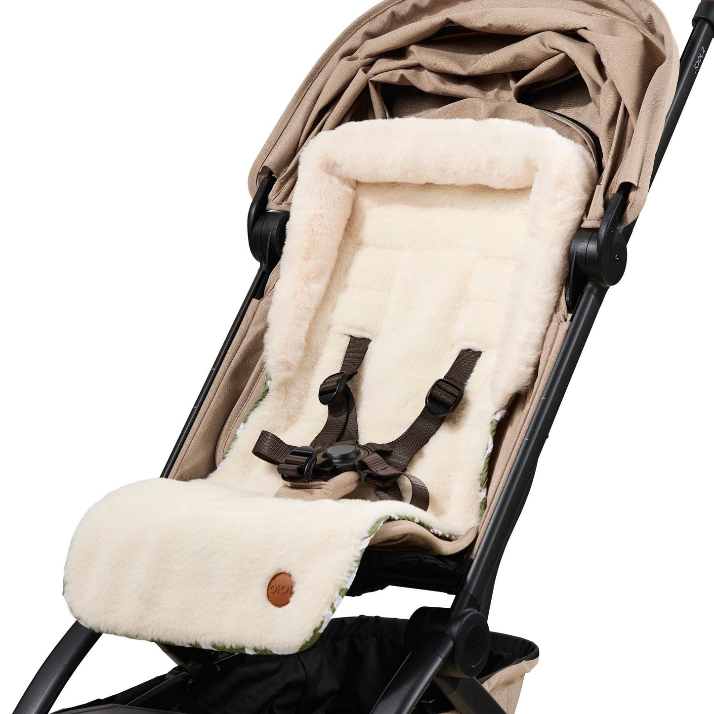 Cozy Fleece Pram Liner - Green Squiggle