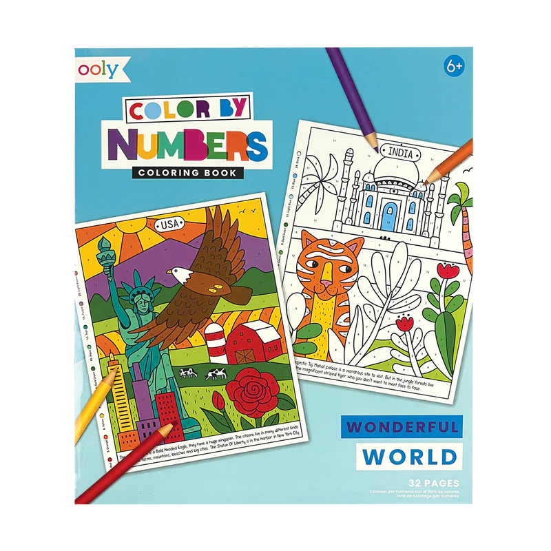 Colour By Numbers Colouring Books - Wonderful World