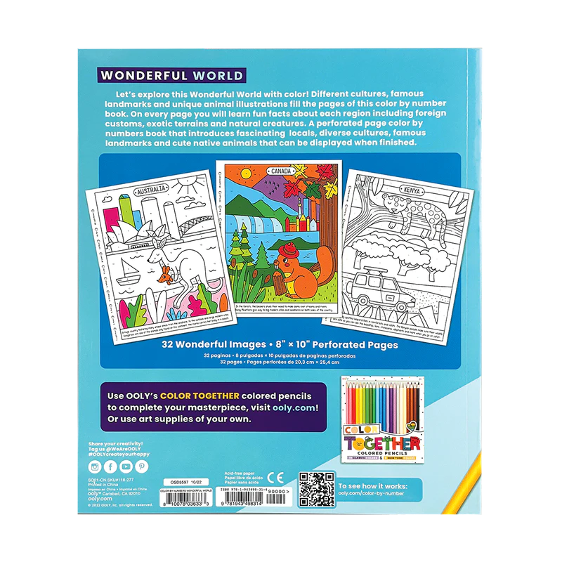 Colour By Numbers Colouring Books - Wonderful World