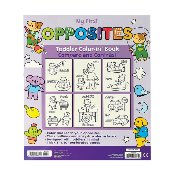 My First: Opposites Toddler Colour-in' Book
